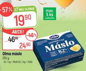 Máslo Olomoucké Olma