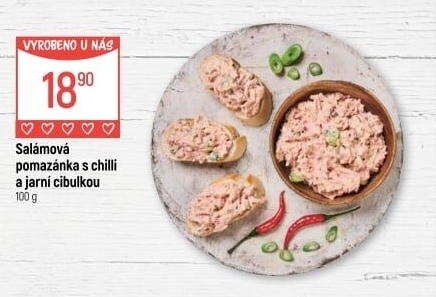 Salámová pomazánka s chilli a jarní cibulkou Globus