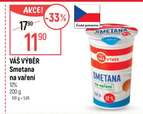 Smetana na vaření Váš Výběr