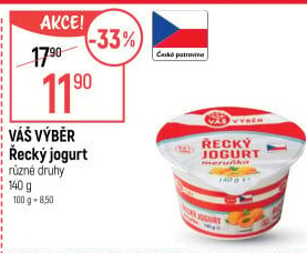 Jogurt řecký ochucený Váš Výběr