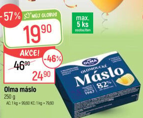 Máslo Olomoucké Olma