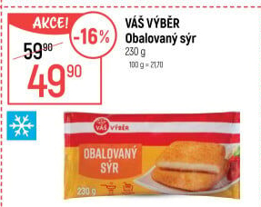 Obalovaný sýr mražený Váš Výběr