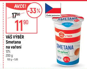 Smetana na vaření Váš Výběr