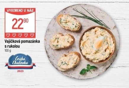 Vajíčková pomazánka s rukolou Globus