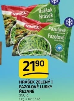 Hrášek mražený Vinica