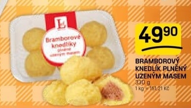 Knedlíky bramborové s uzeným masem Lef