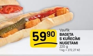 Obložená bageta Lahůdky Vavřík