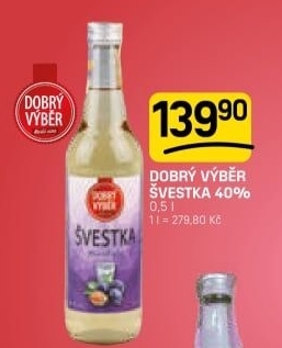 Pálenka Švestka Dobrý Výběr