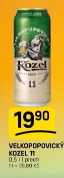 Pivo ležák 11° Velkopopovický Kozel