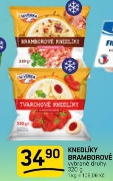 Plněné knedlíky mražené Severka