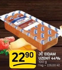 Sýr Eidam uzený 44% Jihočeský Madeta