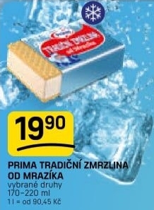 Tradiční zmrzlina od Mrazíka Prima