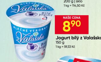 Bílý jogurt z Valašska Mlékárna Valašské Meziříčí