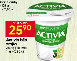 Bílý jogurt zrající Activia Danone
