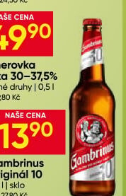 Pivo světlé výčepní Originál 10° Gambrinus