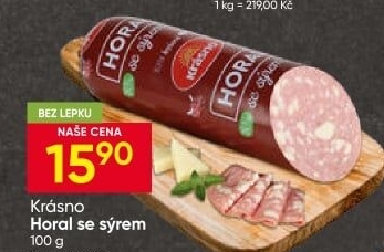 Salám Horal se sýrem Krásno