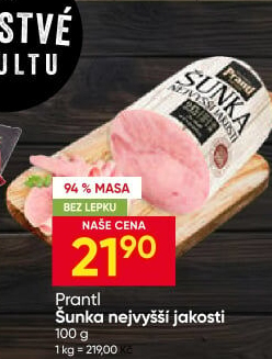 Šunka nejvyšší jakosti Prantl