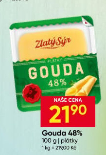 Sýr Gouda 48% Zlatý sýr Milkpol