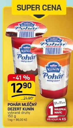 Mléčný Pohár Mlékárna Kunín