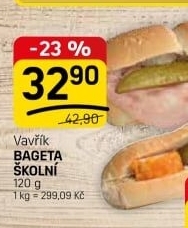 Obložená bageta Lahůdky Vavřík