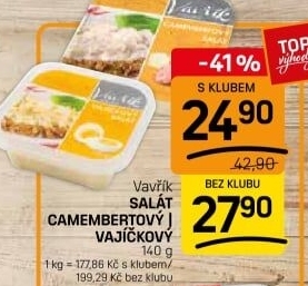 Salát camembert Lahůdky Vavřík