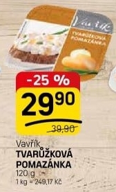 Tvarůžková pomazánka Lahůdky Vavřík