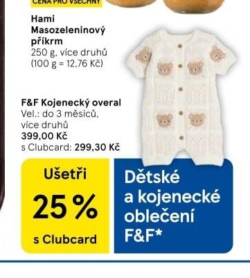 F&F Kojenecký overal
