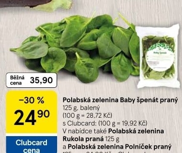 Baby špenát Polabská zelenina