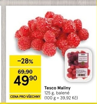 Maliny Tesco