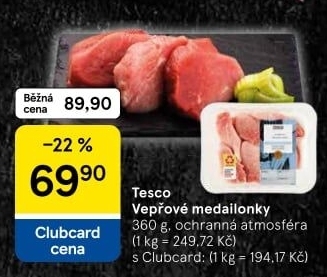 Medailonky vepřové Tesco