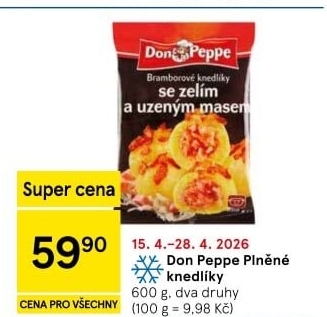 Plněné knedlíky mražené Don Peppe
