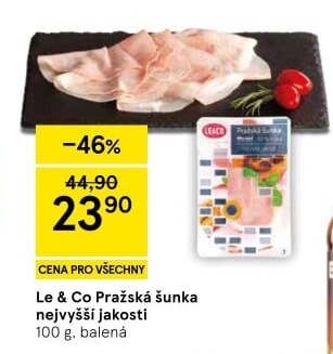 Šunka pražská nejvyšší jakosti LE&amp