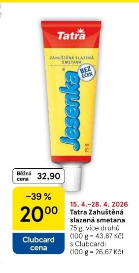 Tatra Zahuštěná slazená smetana