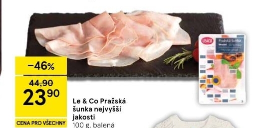 Šunka pražská nejvyšší jakosti LE&amp