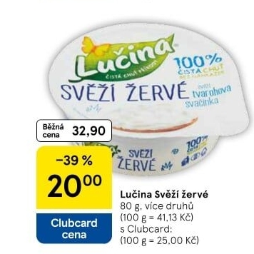 Svěží žervé Creamy Lučina