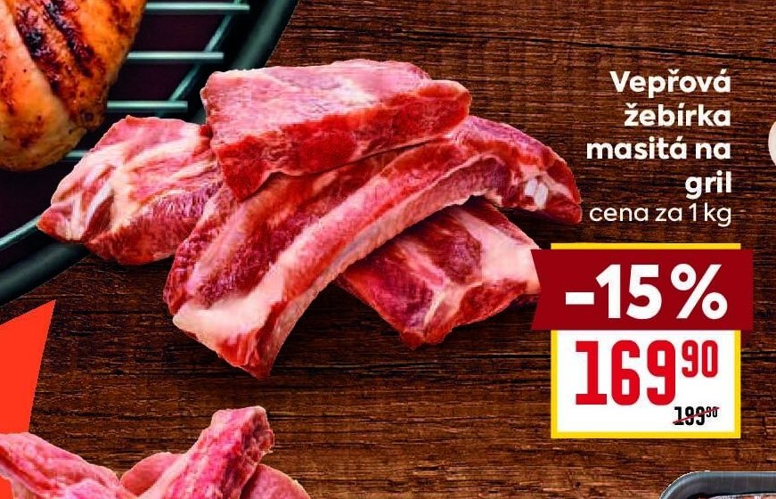 Vepřová žebírka masitá na gril