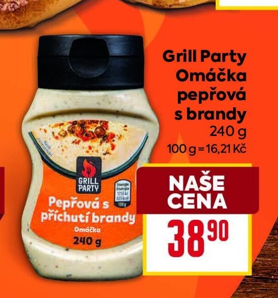 Grill Party Omáčka pepřová s brandy