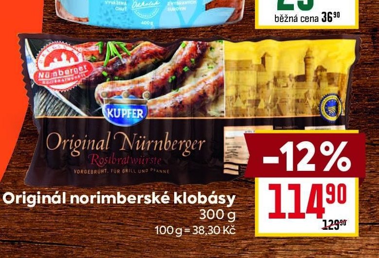 Original norimberské klobásy