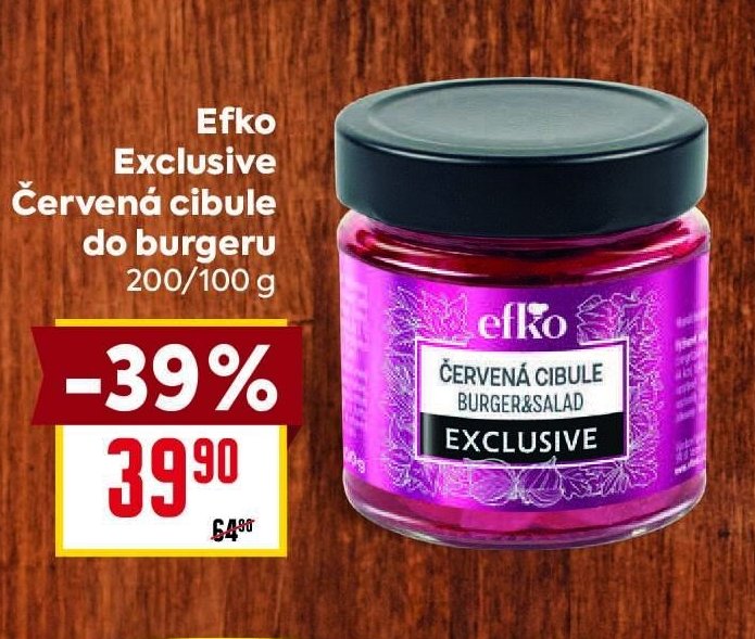 Efko Exclusive Červená cibule do burgeru - BILLA akcniletaky.com