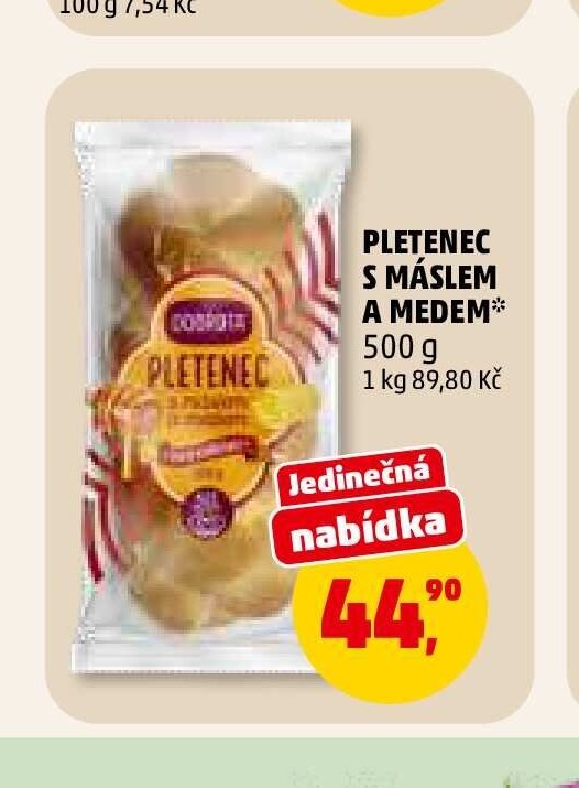 Pletenec s máslem a medem