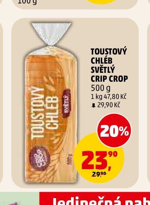 Toustový chléb světlý Crip Crop