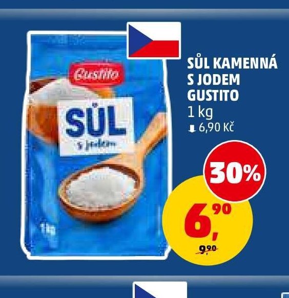 Sůl kamenná s jodem Gustito
