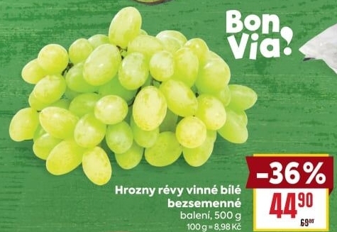 Hrozny bílé bezsemenné Billa Bonvia