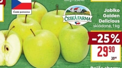 Jablka Golden Delicious Česká Farma