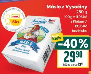 Máslo z Vysočiny Lacrum