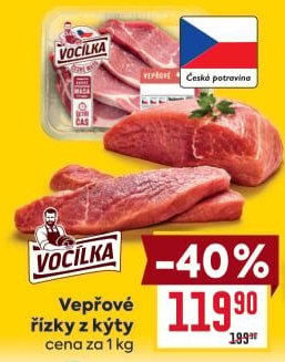 Řízky vepřové z kýty Vocílka