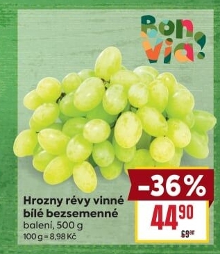 Hrozny bílé bezsemenné Billa Bonvia