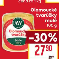 Sýr tvarůžky olomoucké A.W.