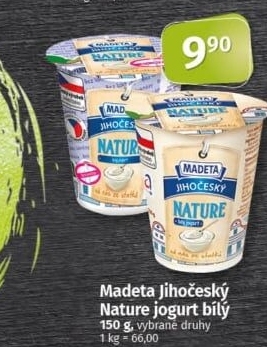 Bílý jogurt Nature jihočeský Madeta