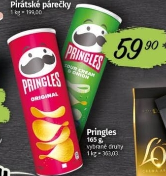 Chipsy Pringles - tubus